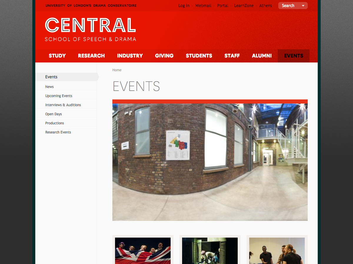 Central School of Speech and Drama - Events