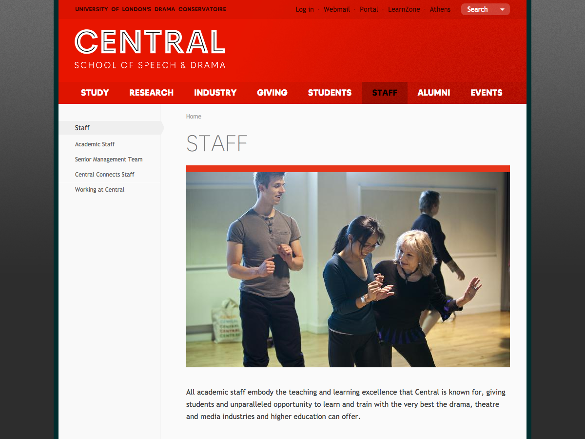 Central School of Speech and Drama - Staff
