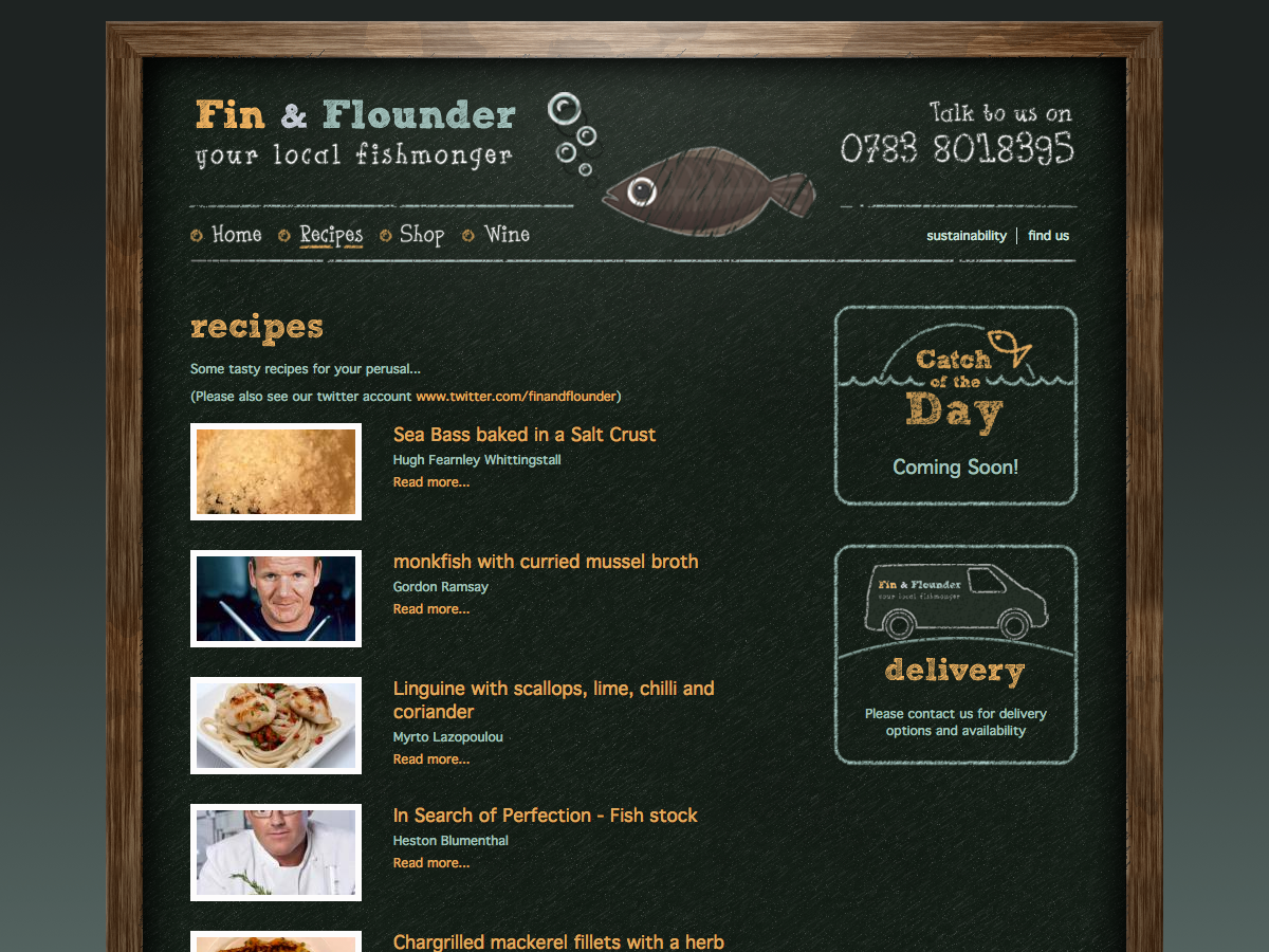 Fin and Flounder - Recipes