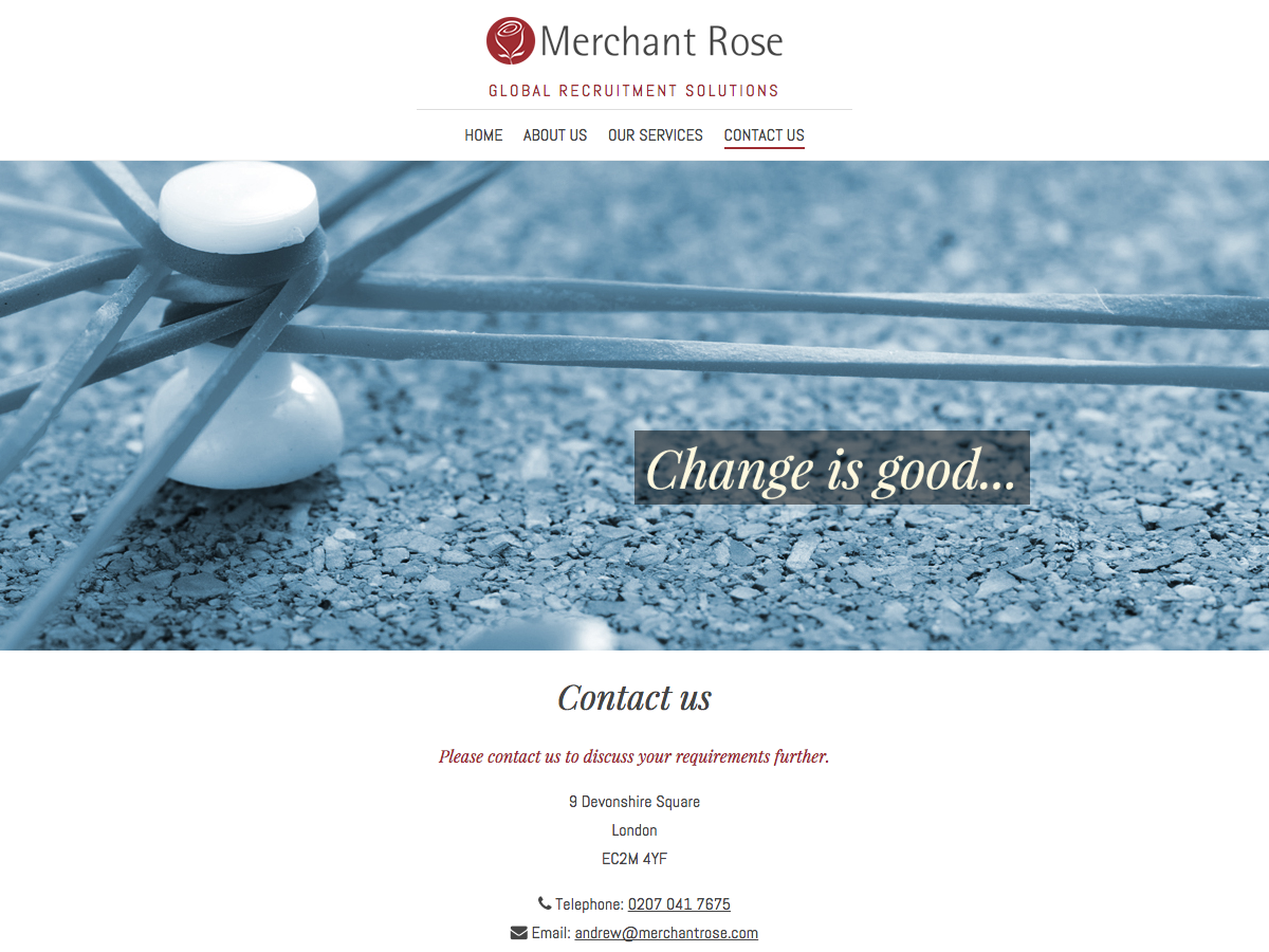 Merchant Rose Contact Page