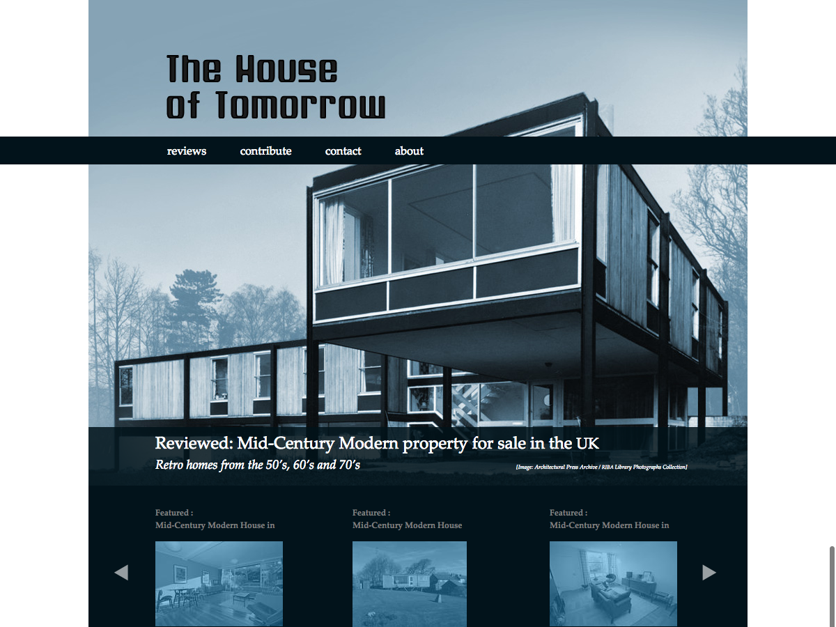 House of Tomorrow - Home page