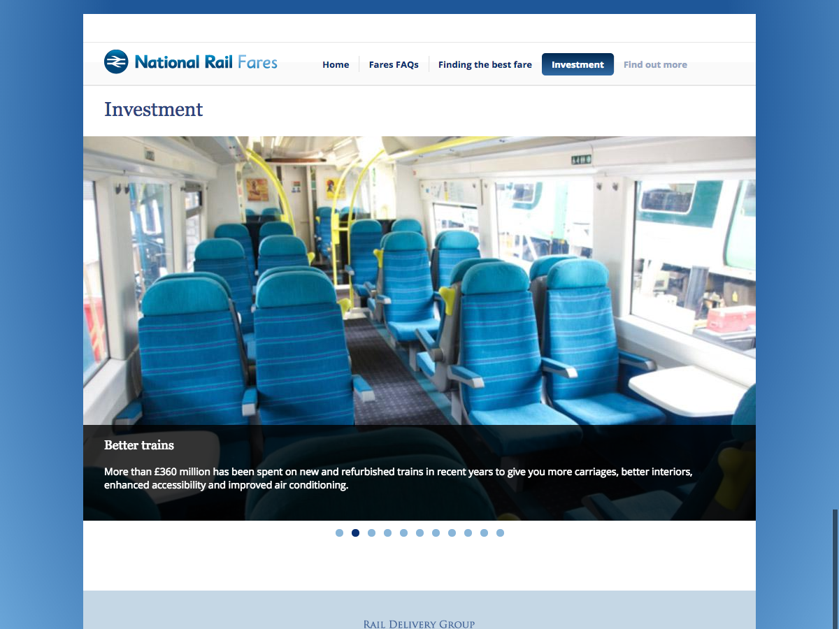 Rail Fares 2014 - Investment