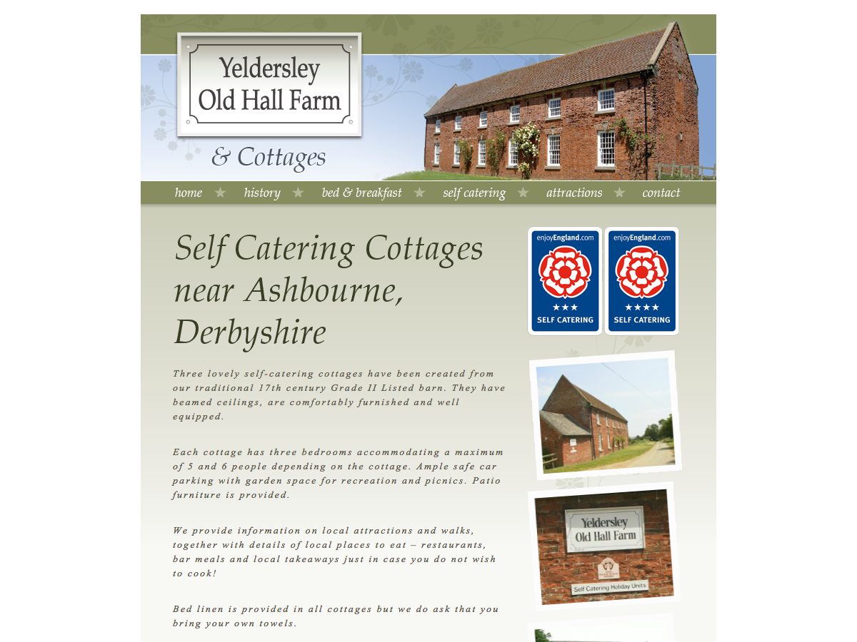 Yeldersley Old Hall Farm - Self Catering