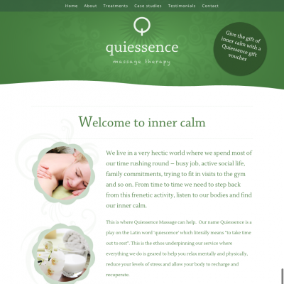 Quiessence massage therapy home page